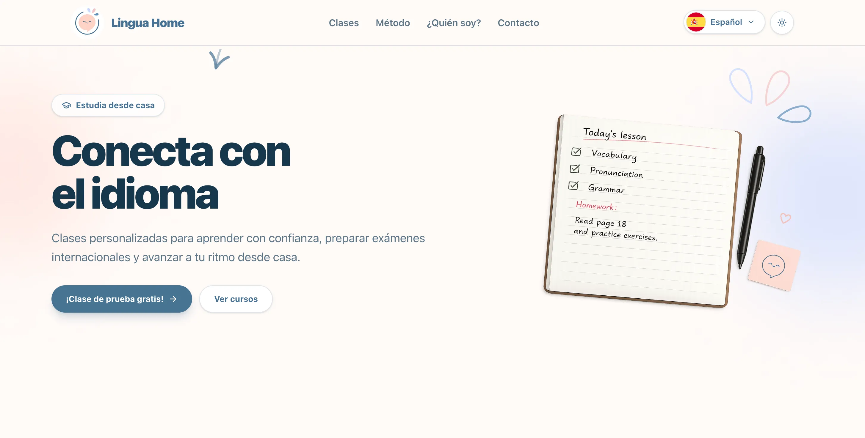 Lingua Home — Plataforma educativa